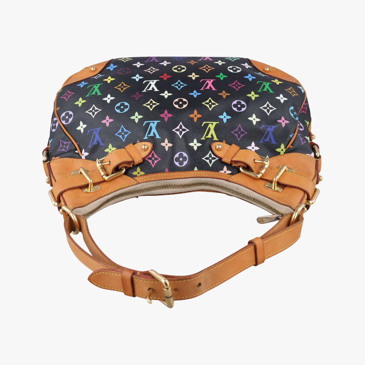 Pre-owned Louis Vuitton GRETA Noir Monogram Multicolor M40196 shoulderbag | stylenewstar