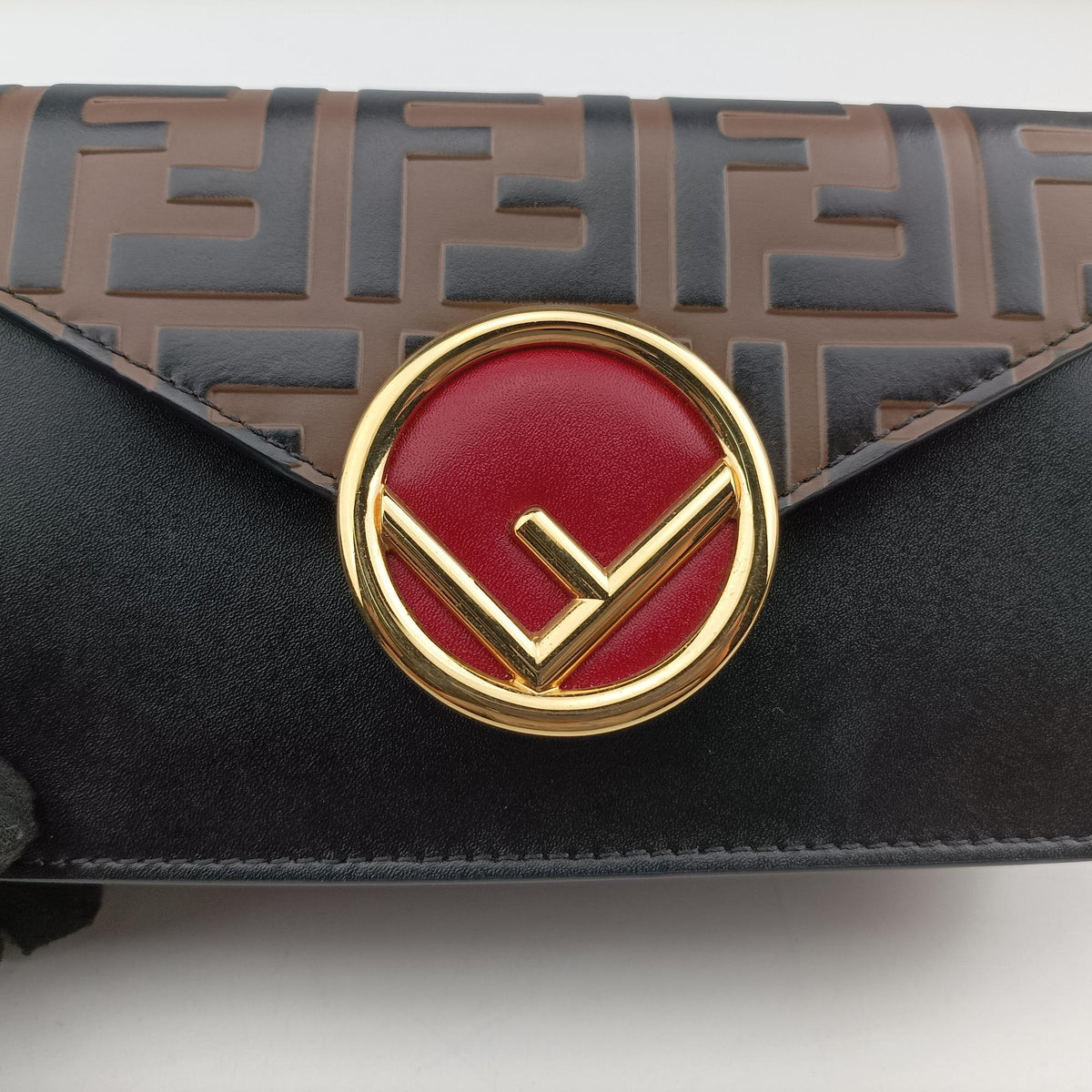 Vintage Fendi F is Brown×black Leather 8BM005 bum bag/waist bag | stylenewstar