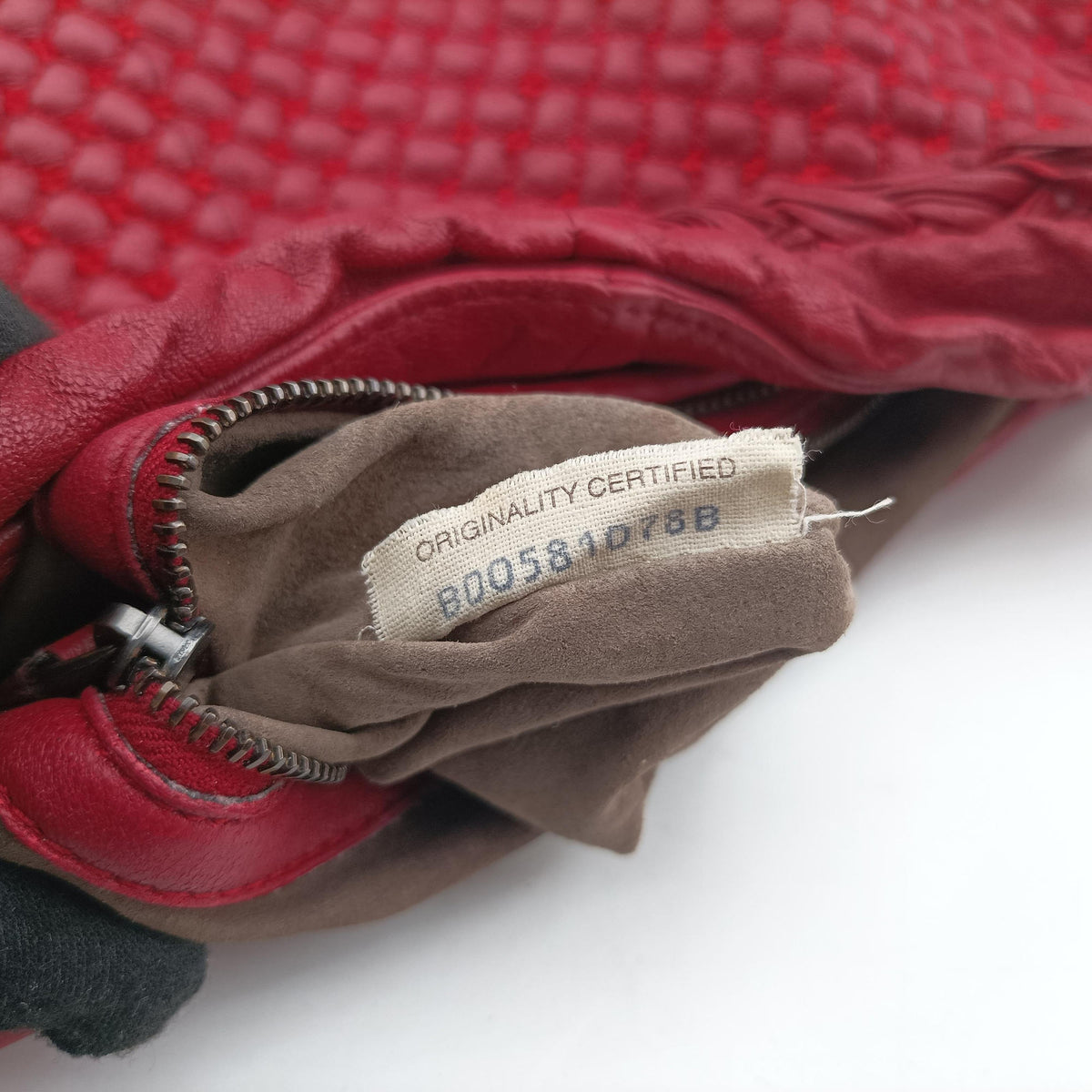 Vintage Bottega Veneta Intrecciato Red Lambskin  handbag | stylenewstar