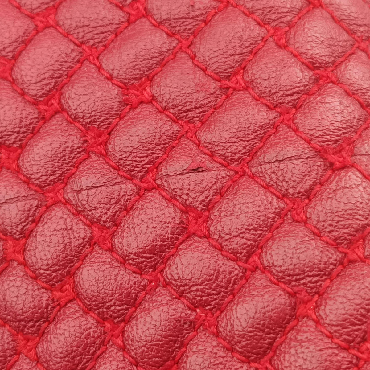 Vintage Bottega Veneta Intrecciato Red Lambskin  handbag | stylenewstar