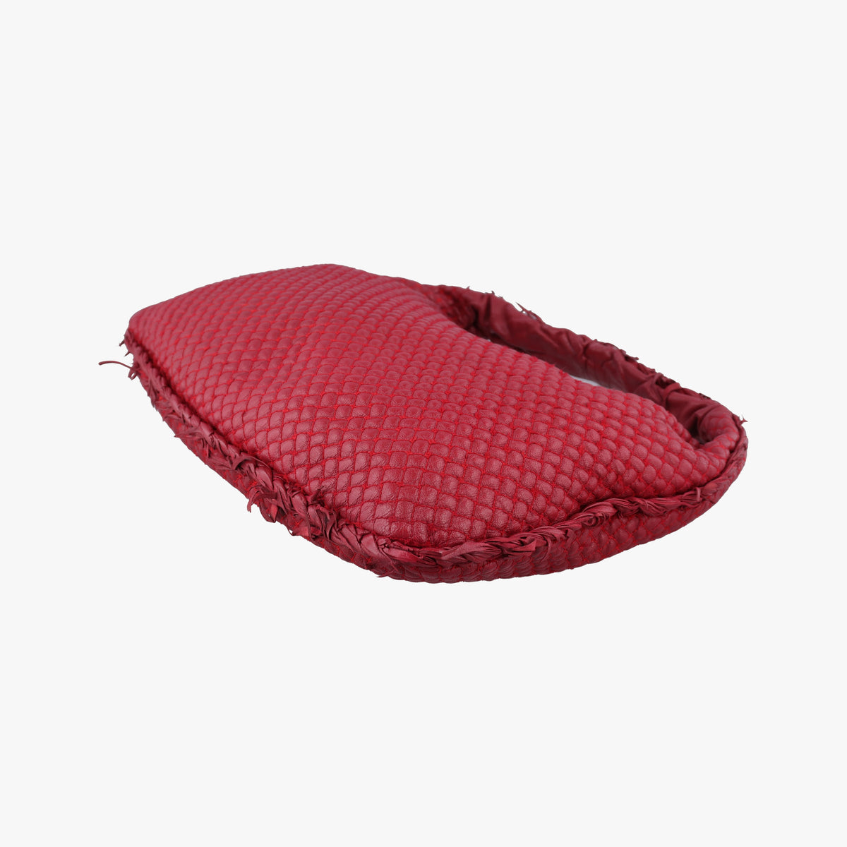Vintage Bottega Veneta Intrecciato Red Lambskin  handbag | stylenewstar