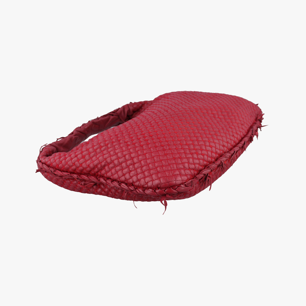 Vintage Bottega Veneta Intrecciato Red Lambskin  handbag | stylenewstar