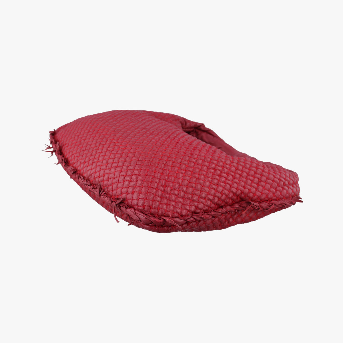 Vintage Bottega Veneta Intrecciato Red Lambskin  handbag | stylenewstar