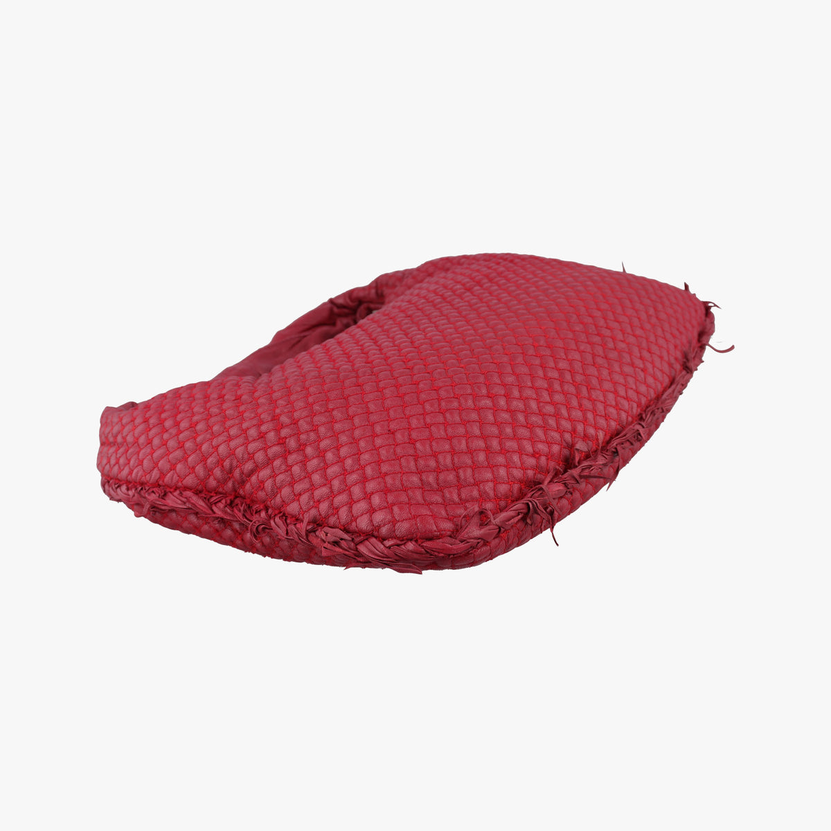 Vintage Bottega Veneta Intrecciato Red Lambskin  handbag | stylenewstar