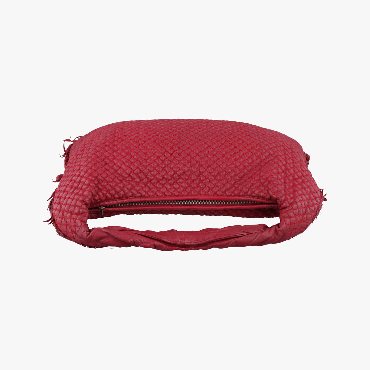 Vintage Bottega Veneta Intrecciato Red Lambskin  handbag | stylenewstar