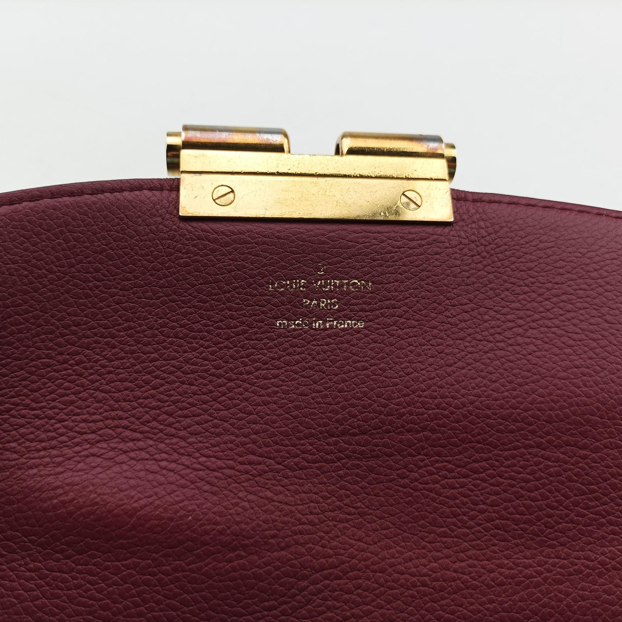 Pre-owned Louis Vuitton OLYMPE brown×AURORE Monogram Canvas×calf leather M40816 shoulderbag | stylenewstar