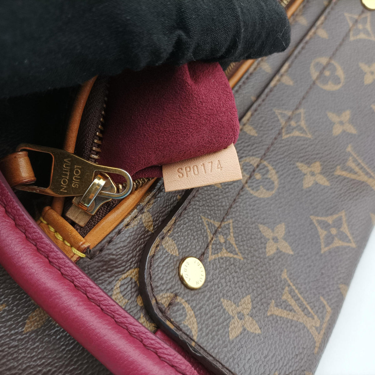 Pre-owned Louis Vuitton OLYMPE brown×AURORE Monogram Canvas×calf leather M40816 shoulderbag | stylenewstar