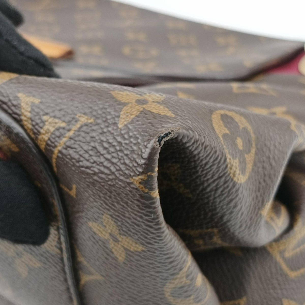 Pre-owned Louis Vuitton OLYMPE brown×AURORE Monogram Canvas×calf leather M40816 shoulderbag | stylenewstar