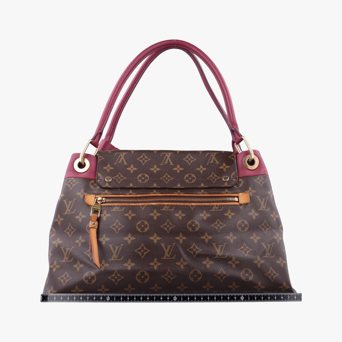 Pre-owned Louis Vuitton OLYMPE brown×AURORE Monogram Canvas×calf leather M40816 shoulderbag | stylenewstar