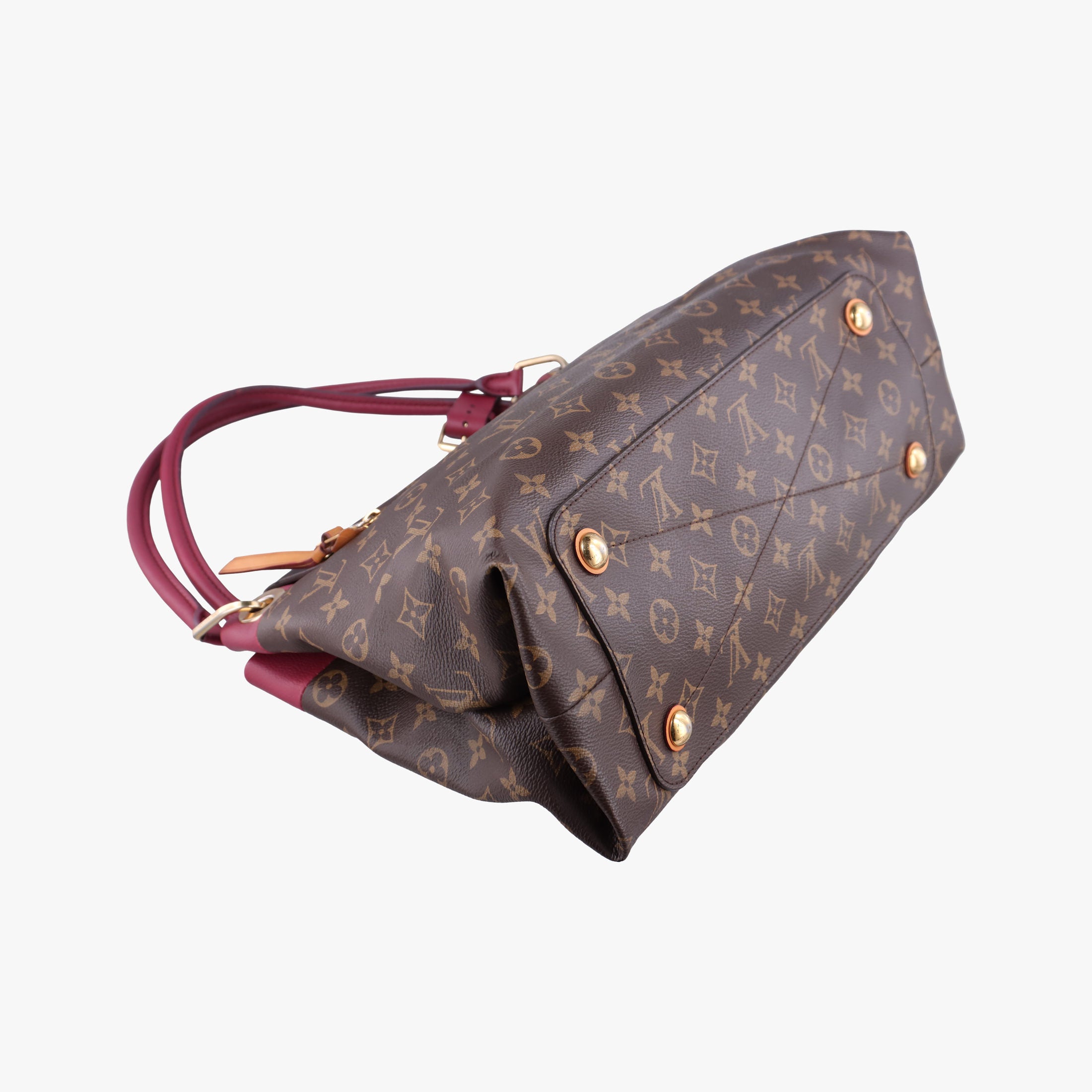 Pre-owned Louis Vuitton OLYMPE brown×AURORE Monogram Canvas×calf leather M40816 shoulderbag | stylenewstar