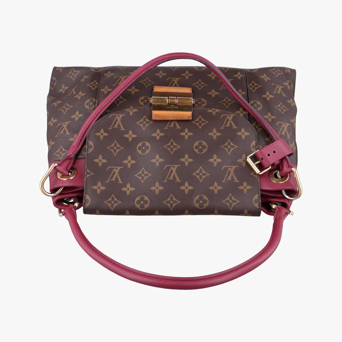 Pre-owned Louis Vuitton OLYMPE brown×AURORE Monogram Canvas×calf leather M40816 shoulderbag | stylenewstar