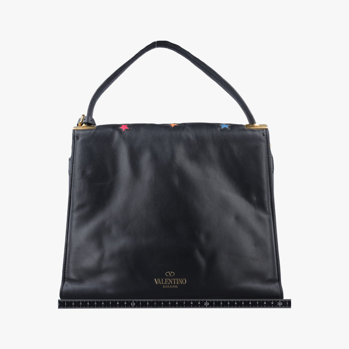 Secondhand Valentino My Rockstud Black Smooth Calfskin Leather  handbag | stylenewstar