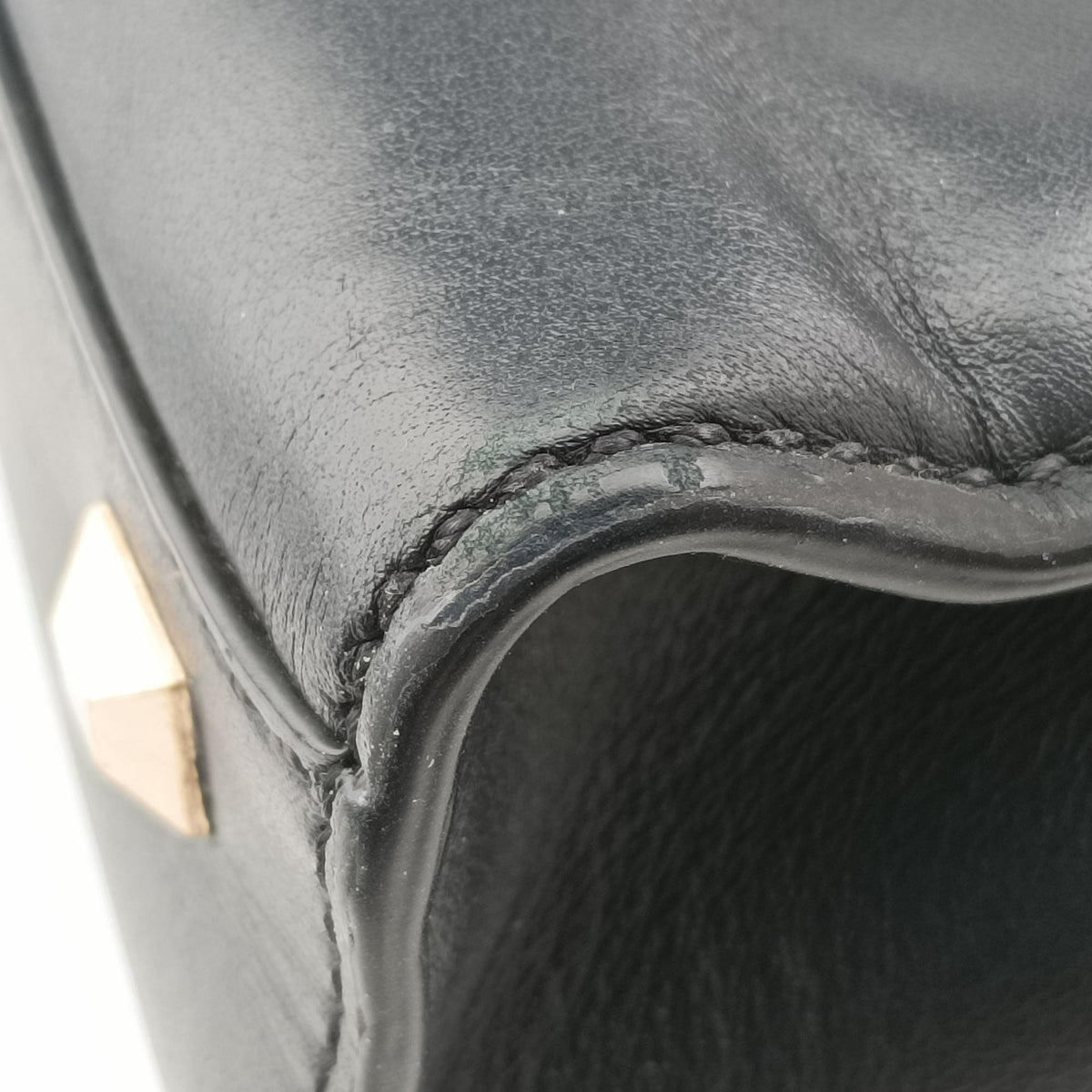 Secondhand Valentino My Rockstud Black Smooth Calfskin Leather  handbag | stylenewstar