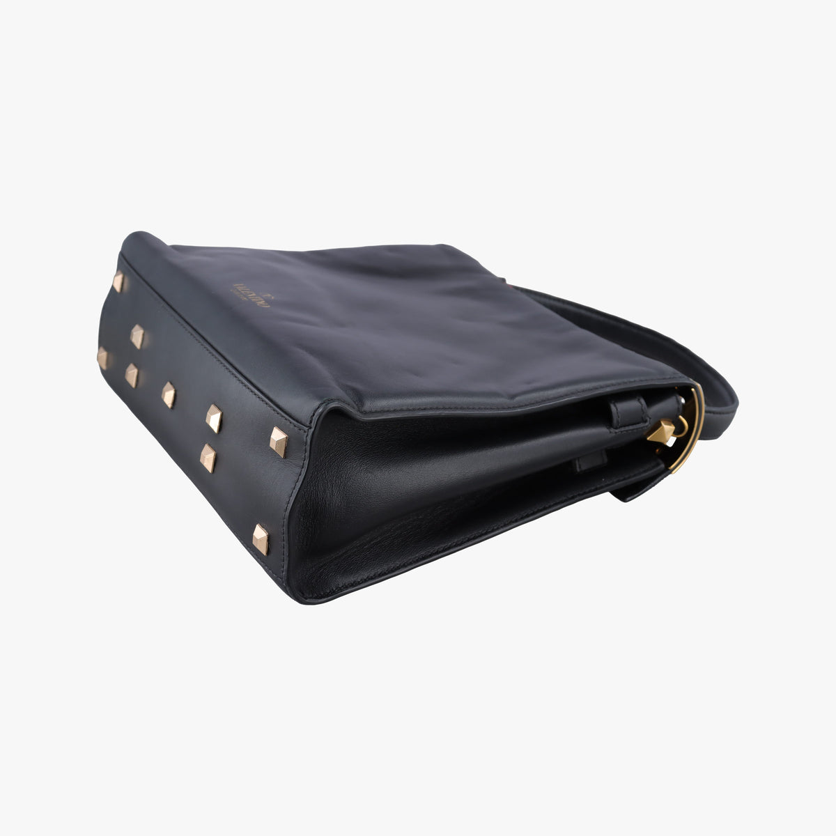 Secondhand Valentino My Rockstud Black Smooth Calfskin Leather  handbag | stylenewstar