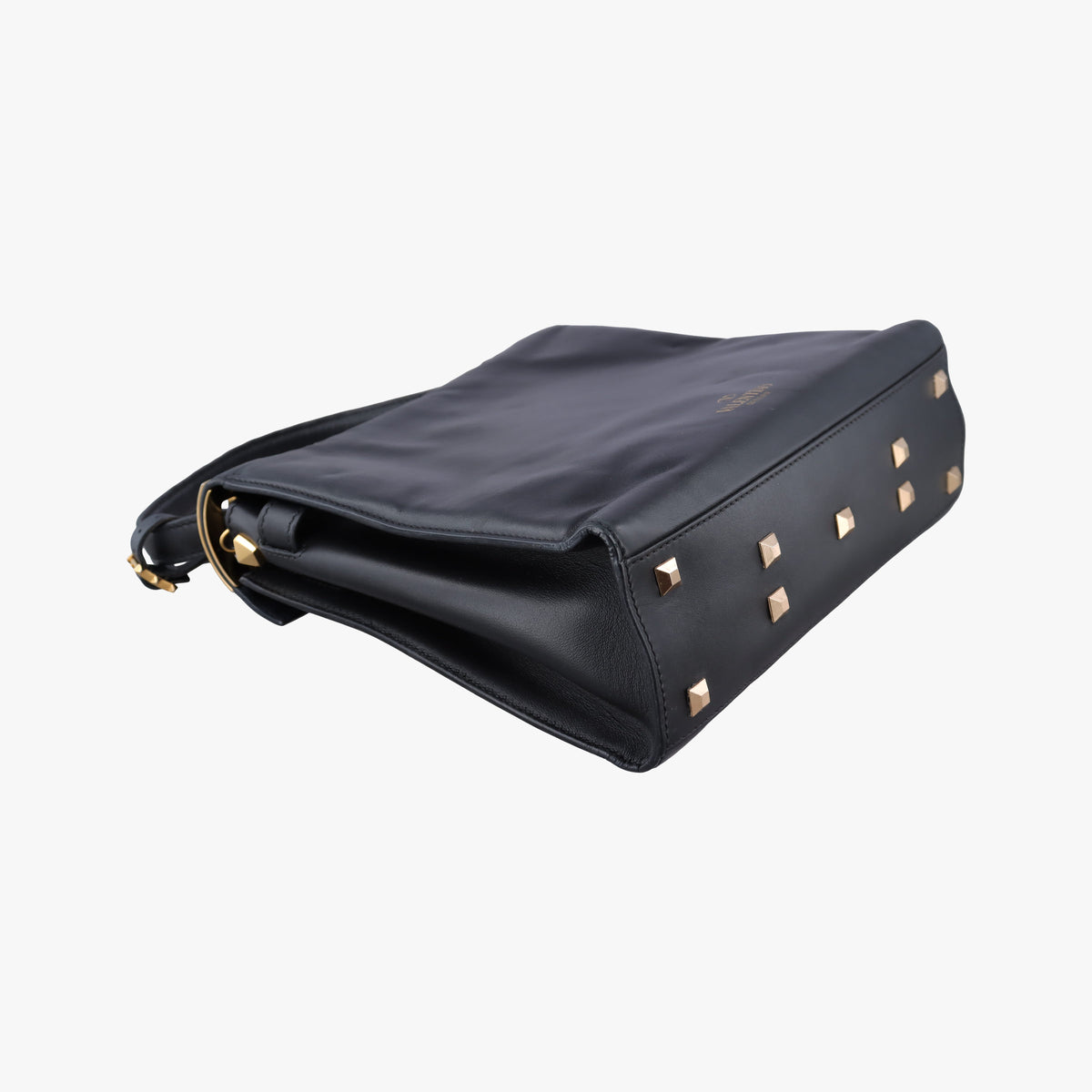 Secondhand Valentino My Rockstud Black Smooth Calfskin Leather  handbag | stylenewstar