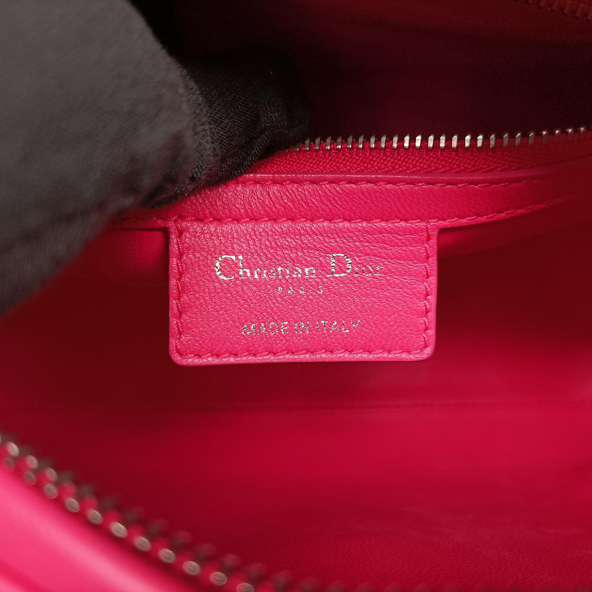 Secondhand Christian Dior Medium Tweed Sequin Lady Dior Pink×Blue Canvas×Leather  shoulderbag | stylenewstar