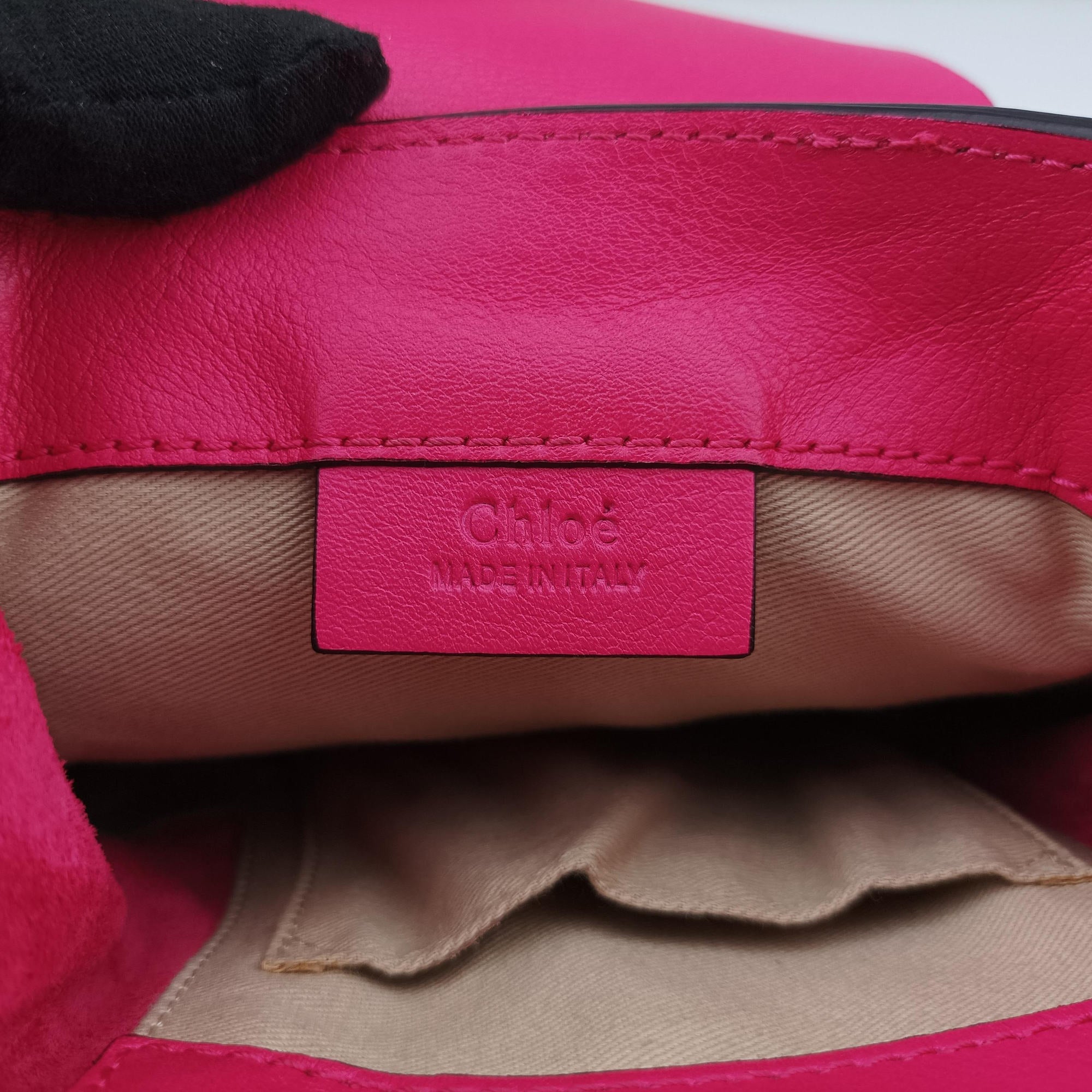 Vintage Chloe FAYE mini Rose Leather × suede  backpack/rucksack | stylenewstar