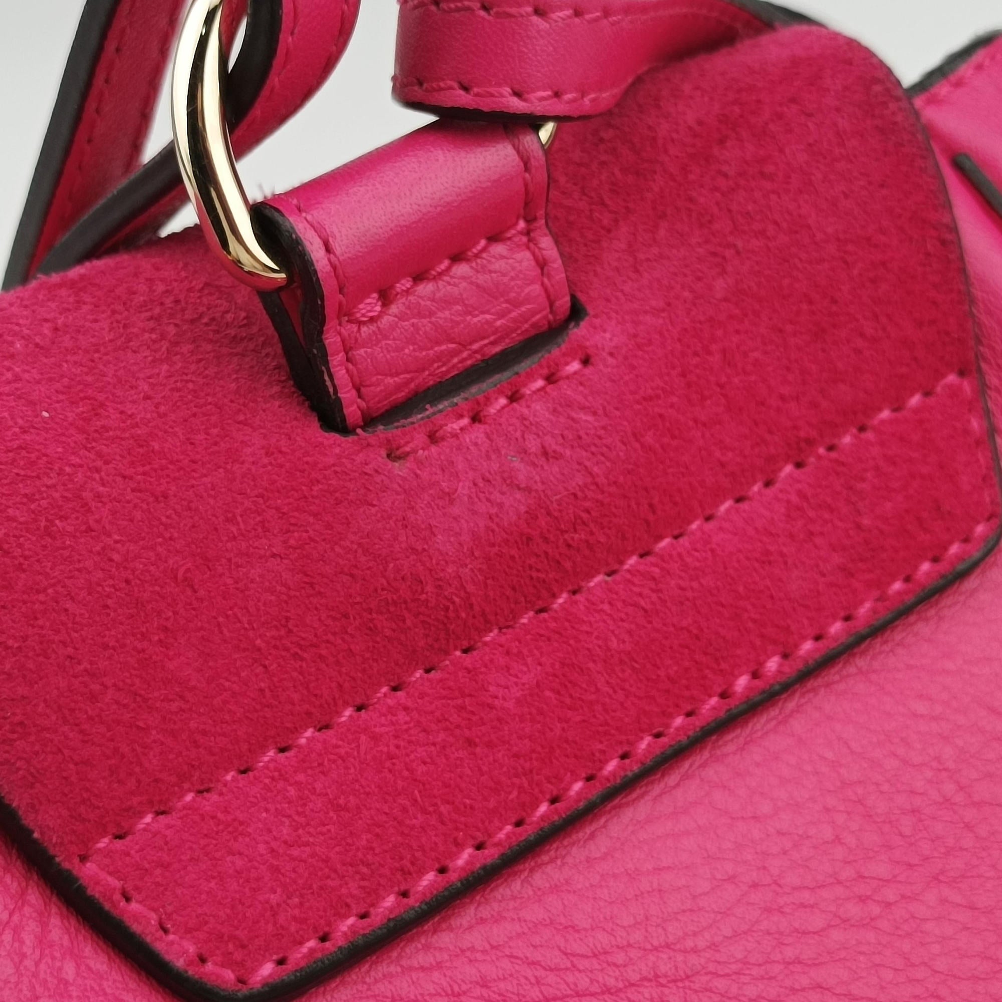 Vintage Chloe FAYE mini Rose Leather × suede  backpack/rucksack | stylenewstar