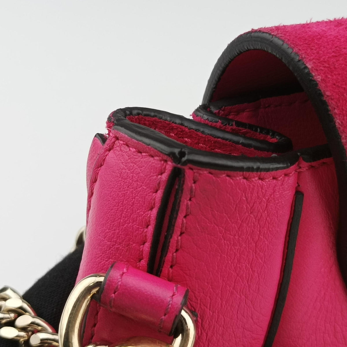 Vintage Chloe FAYE mini Rose Leather × suede  backpack/rucksack | stylenewstar