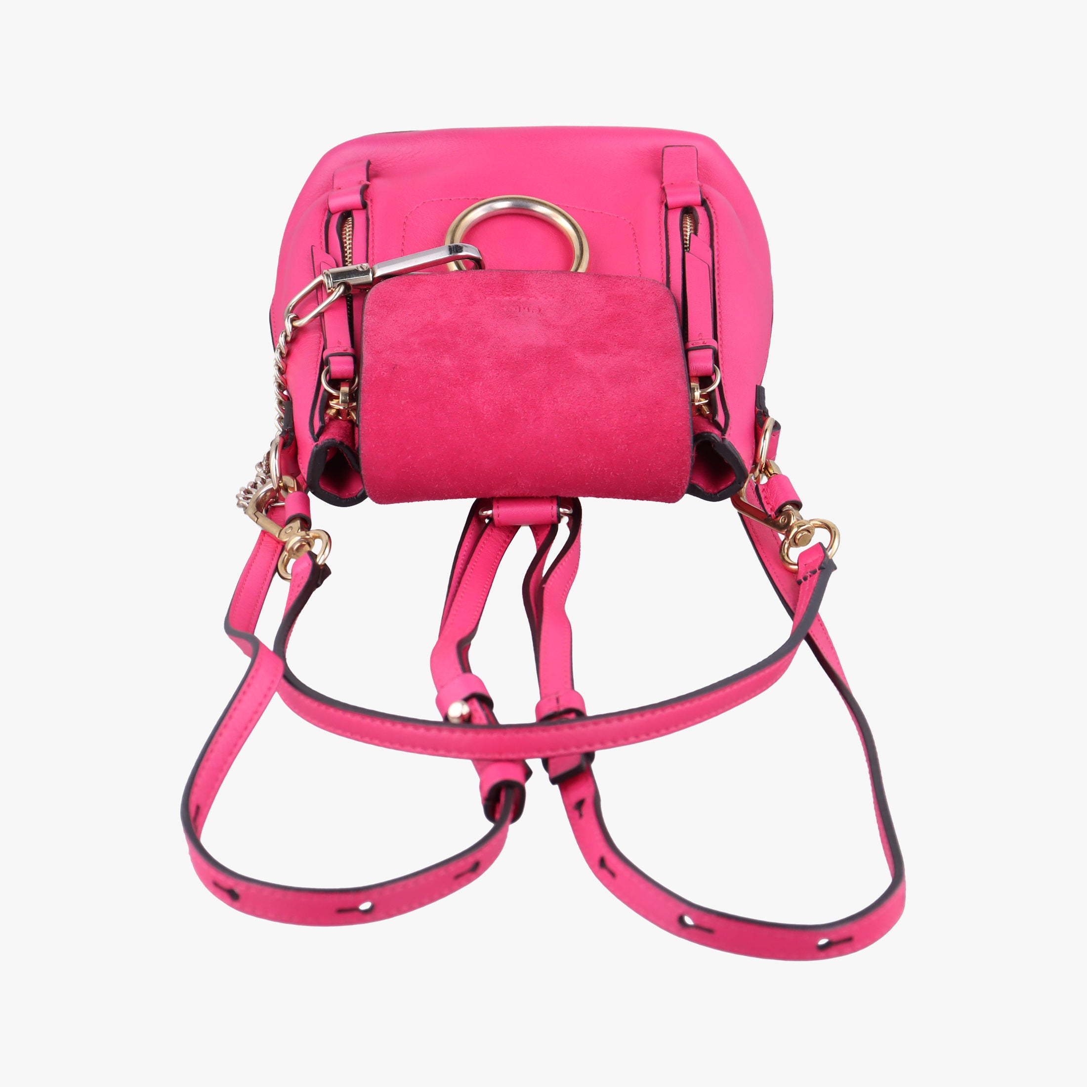 Vintage Chloe FAYE mini Rose Leather × suede  backpack/rucksack | stylenewstar