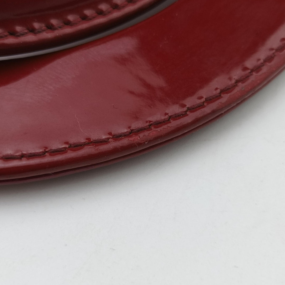 Pre-owned Christian Dior Lady Dior Red Patent  shoulderbag | stylenewstar