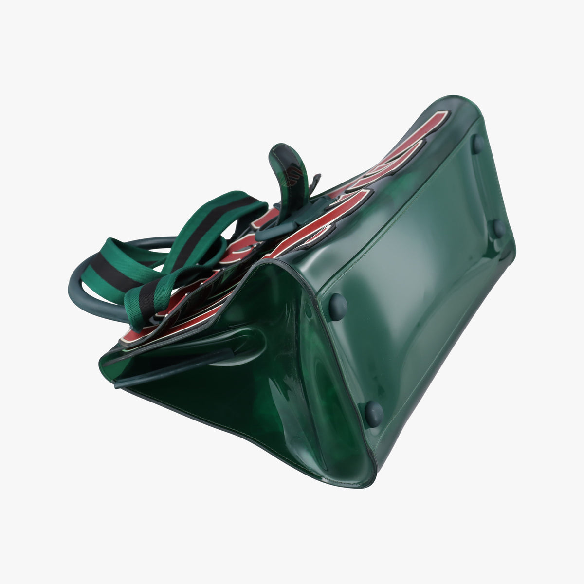 Secondhand Delvaux The Hero Brillant Green PVC (Vinyl Chloride) × Rubber  shoulderbag | stylenewstar