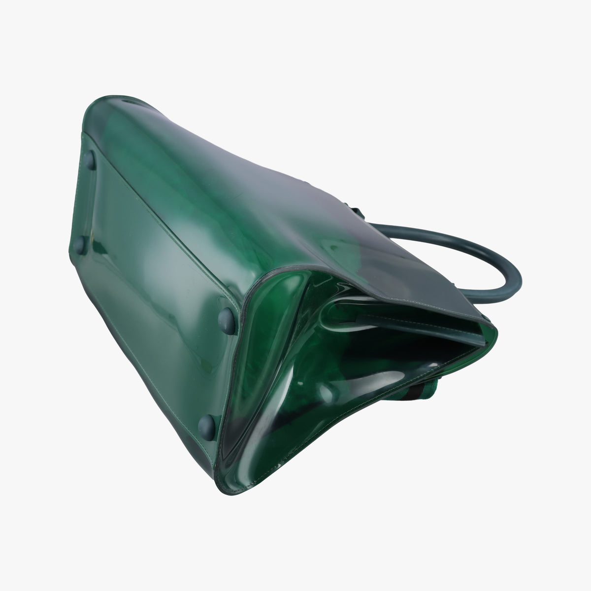 Secondhand Delvaux The Hero Brillant Green PVC (Vinyl Chloride) × Rubber  shoulderbag | stylenewstar