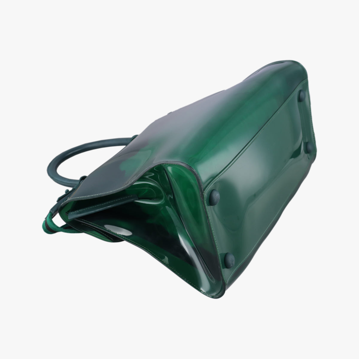 Secondhand Delvaux The Hero Brillant Green PVC (Vinyl Chloride) × Rubber  shoulderbag | stylenewstar