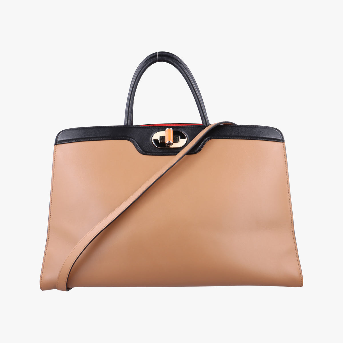 Pre-owned Bvlgari Icona 10 Beige Leather  shoulderbag | stylenewstar