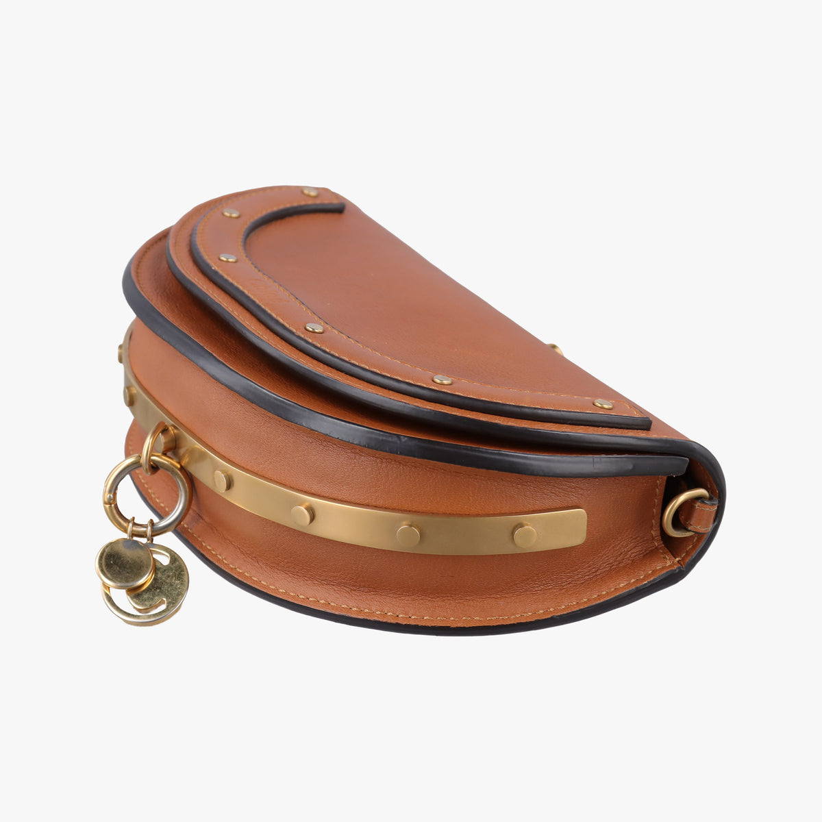 Pre-owned Chloe Nile Minaudiere Brown Leather  shoulderbag | stylenewstar