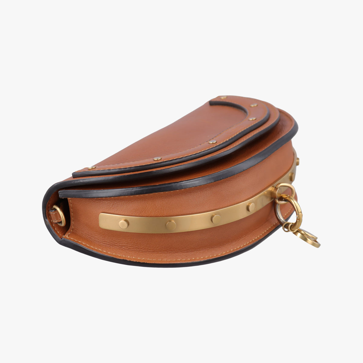 Pre-owned Chloe Nile Minaudiere Brown Leather  shoulderbag | stylenewstar