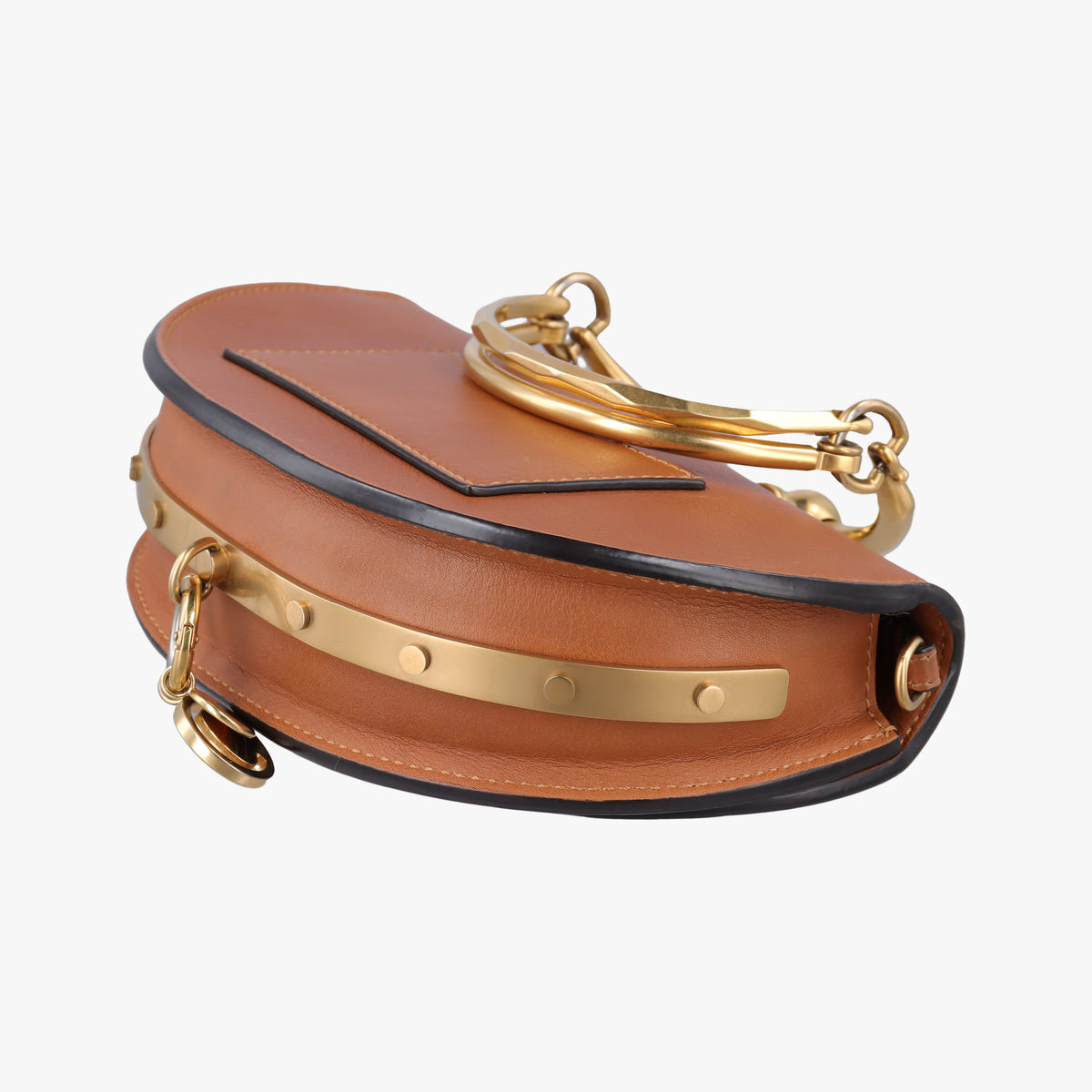 Pre-owned Chloe Nile Minaudiere Brown Leather  shoulderbag | stylenewstar