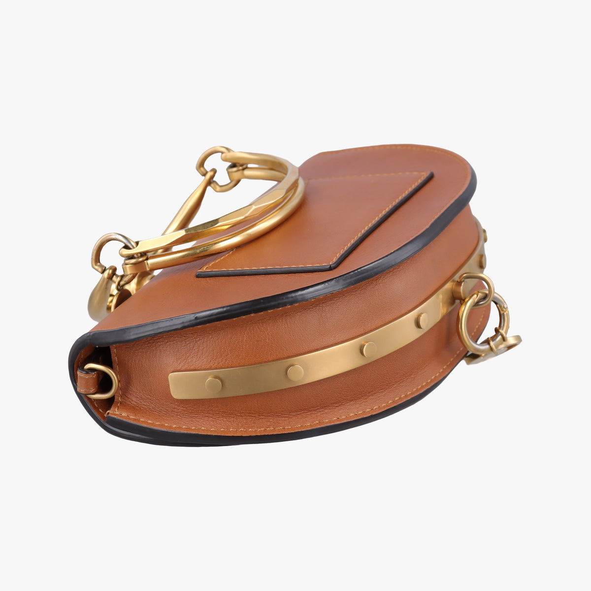 Pre-owned Chloe Nile Minaudiere Brown Leather  shoulderbag | stylenewstar