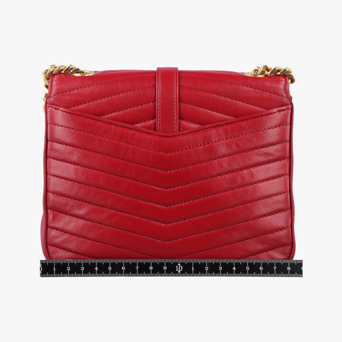 Pre-owned Yves Saint Laurent SULPICE Red Leather 532662 shoulderbag | stylenewstar