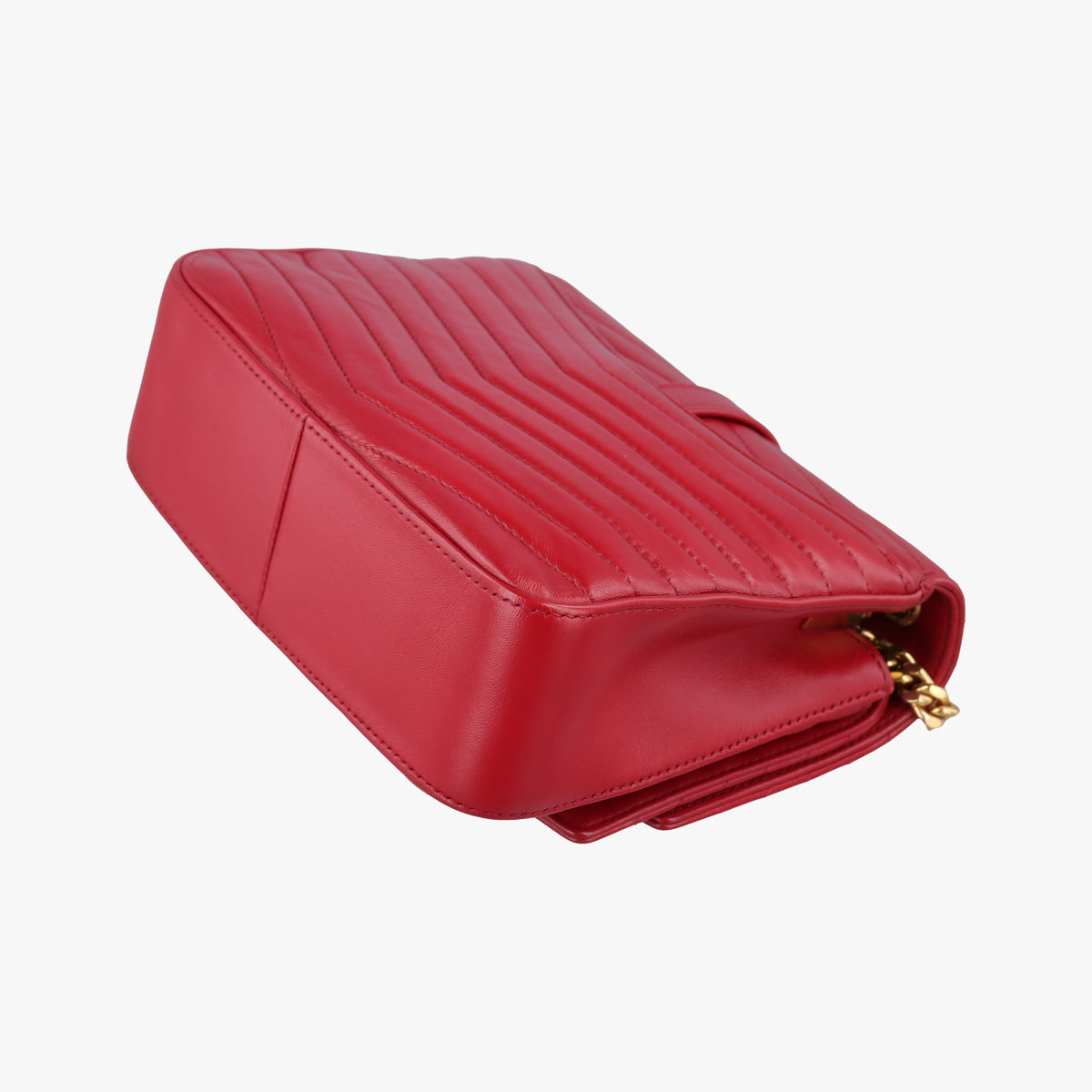 Pre-owned Yves Saint Laurent SULPICE Red Leather 532662 shoulderbag | stylenewstar