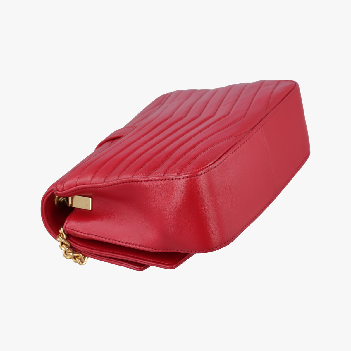 Pre-owned Yves Saint Laurent SULPICE Red Leather 532662 shoulderbag | stylenewstar