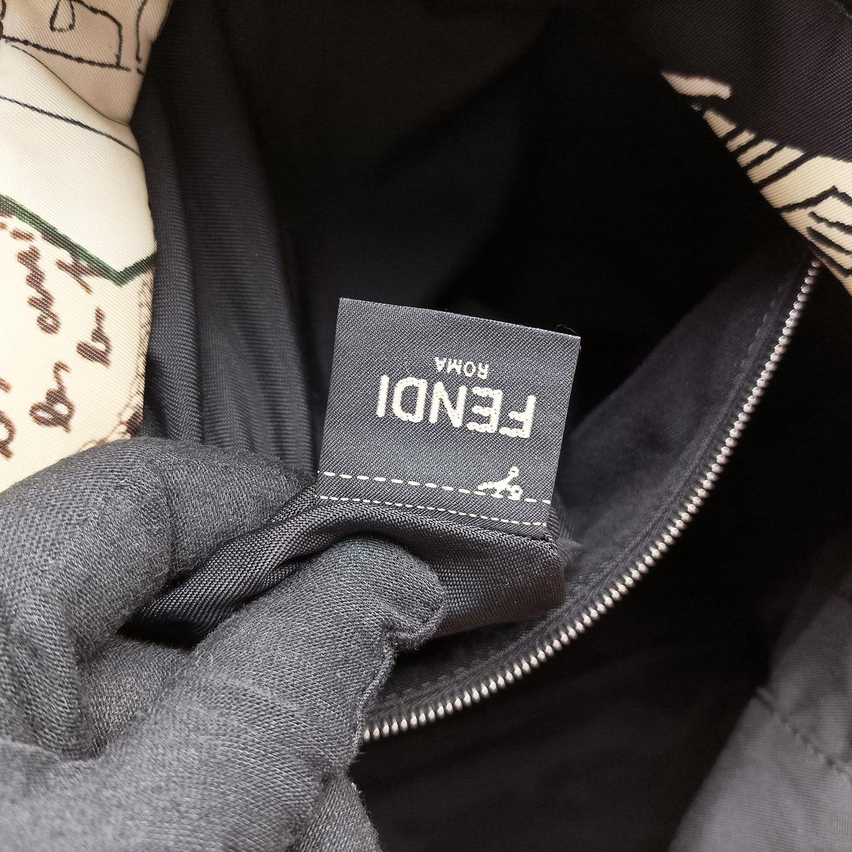 Pre-owned Fendi Karl Collage Multicolor Nylon × Leather  backpack/rucksack | stylenewstar