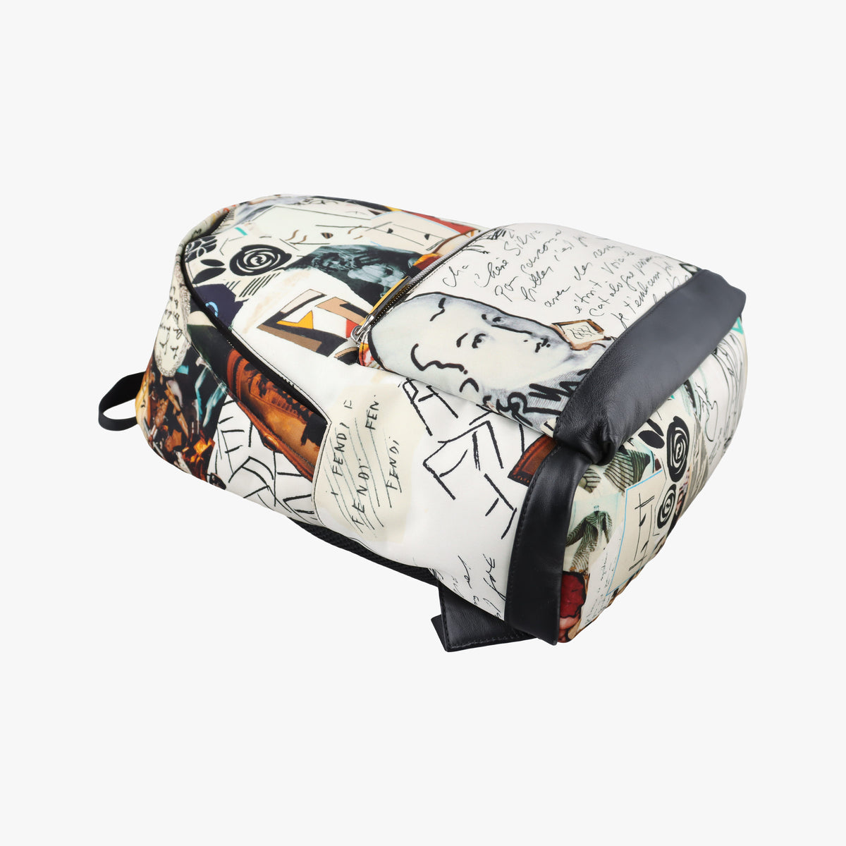 Pre-owned Fendi Karl Collage Multicolor Nylon × Leather  backpack/rucksack | stylenewstar