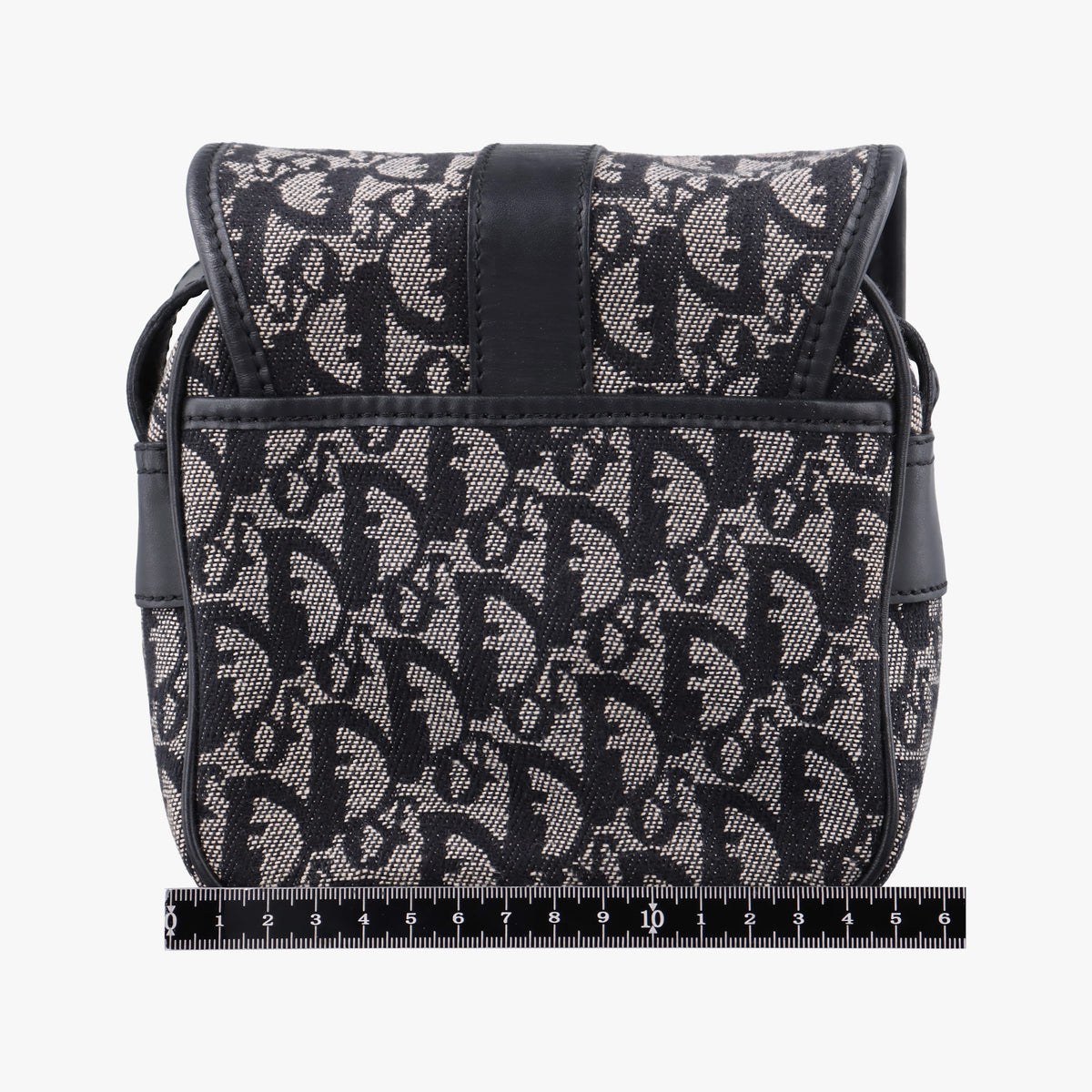 Pre-owned Christian Dior Trotter Black Jacquard×Leather  shoulderbag | stylenewstar