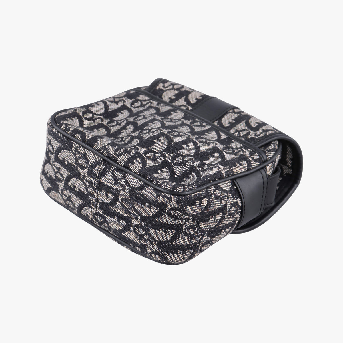 Pre-owned Christian Dior Trotter Black Jacquard×Leather  shoulderbag | stylenewstar
