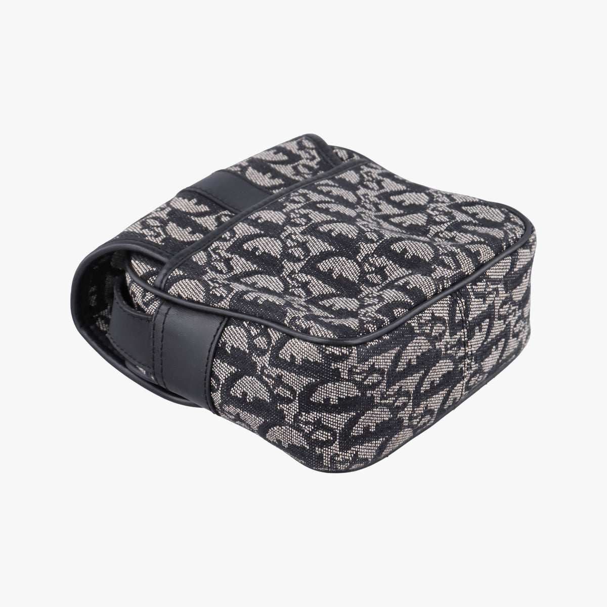 Pre-owned Christian Dior Trotter Black Jacquard×Leather  shoulderbag | stylenewstar