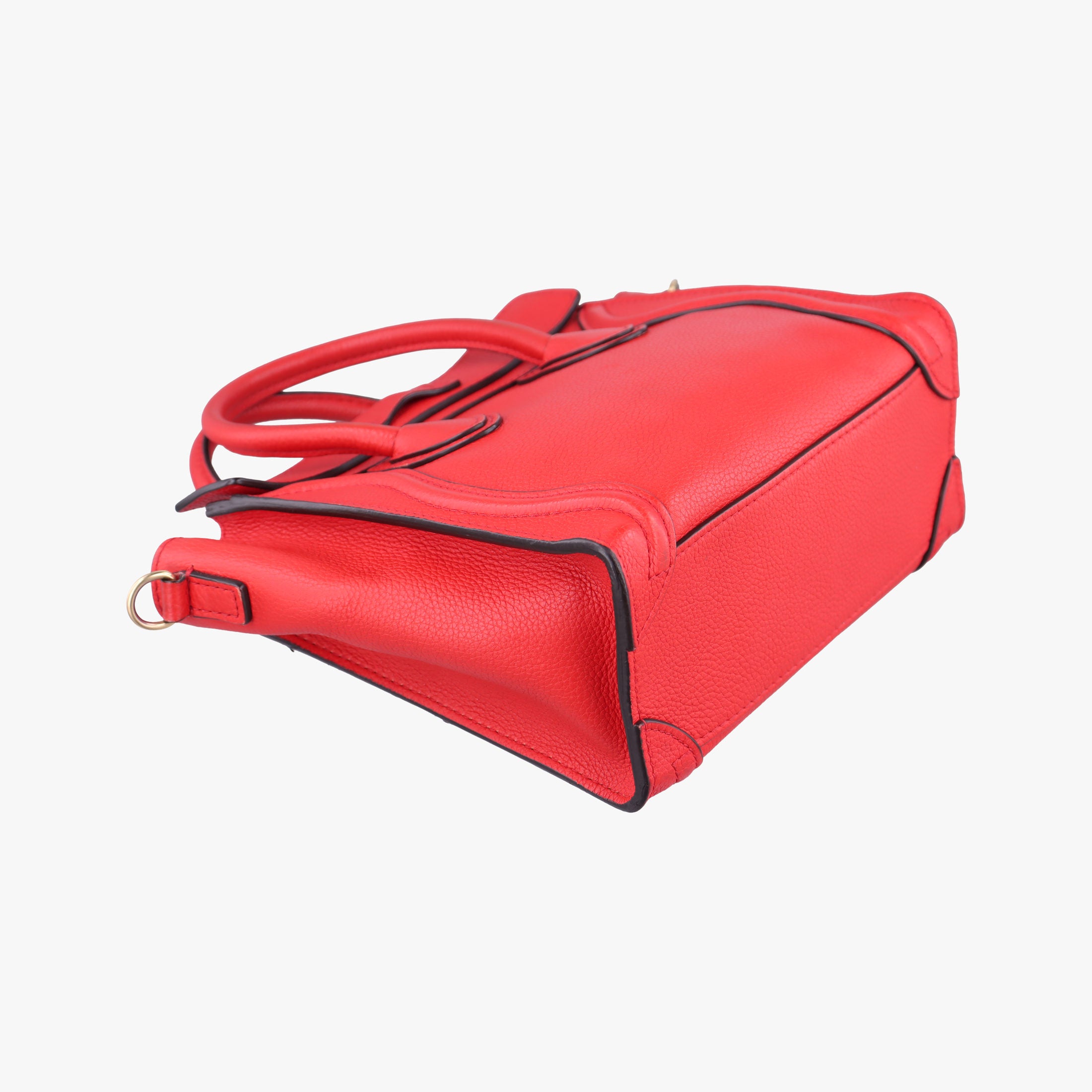 Pre-owned Celine luggage nano shopper Red Leather  shoulderbag | stylenewstar