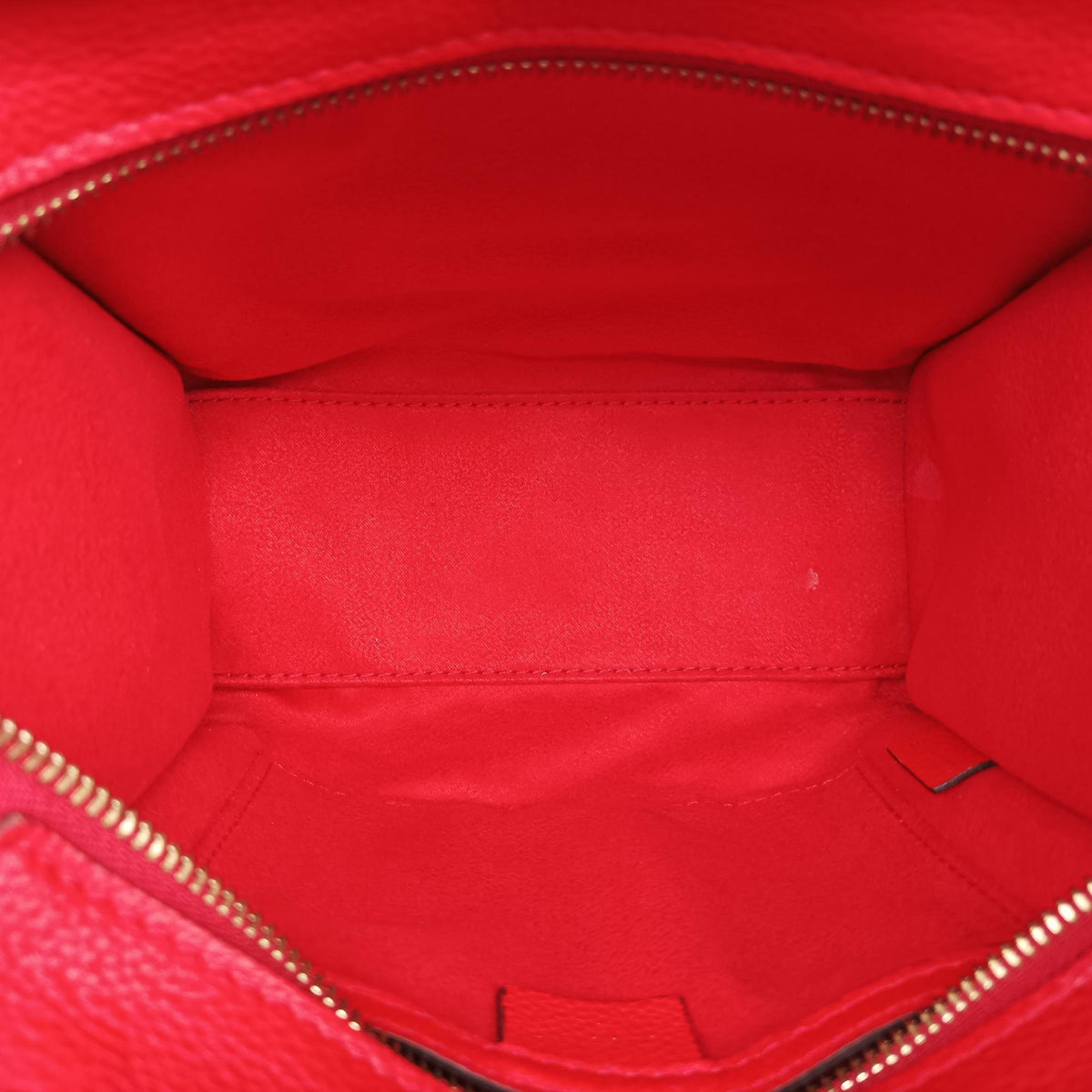 Pre-owned Celine luggage nano shopper Red Leather  shoulderbag | stylenewstar