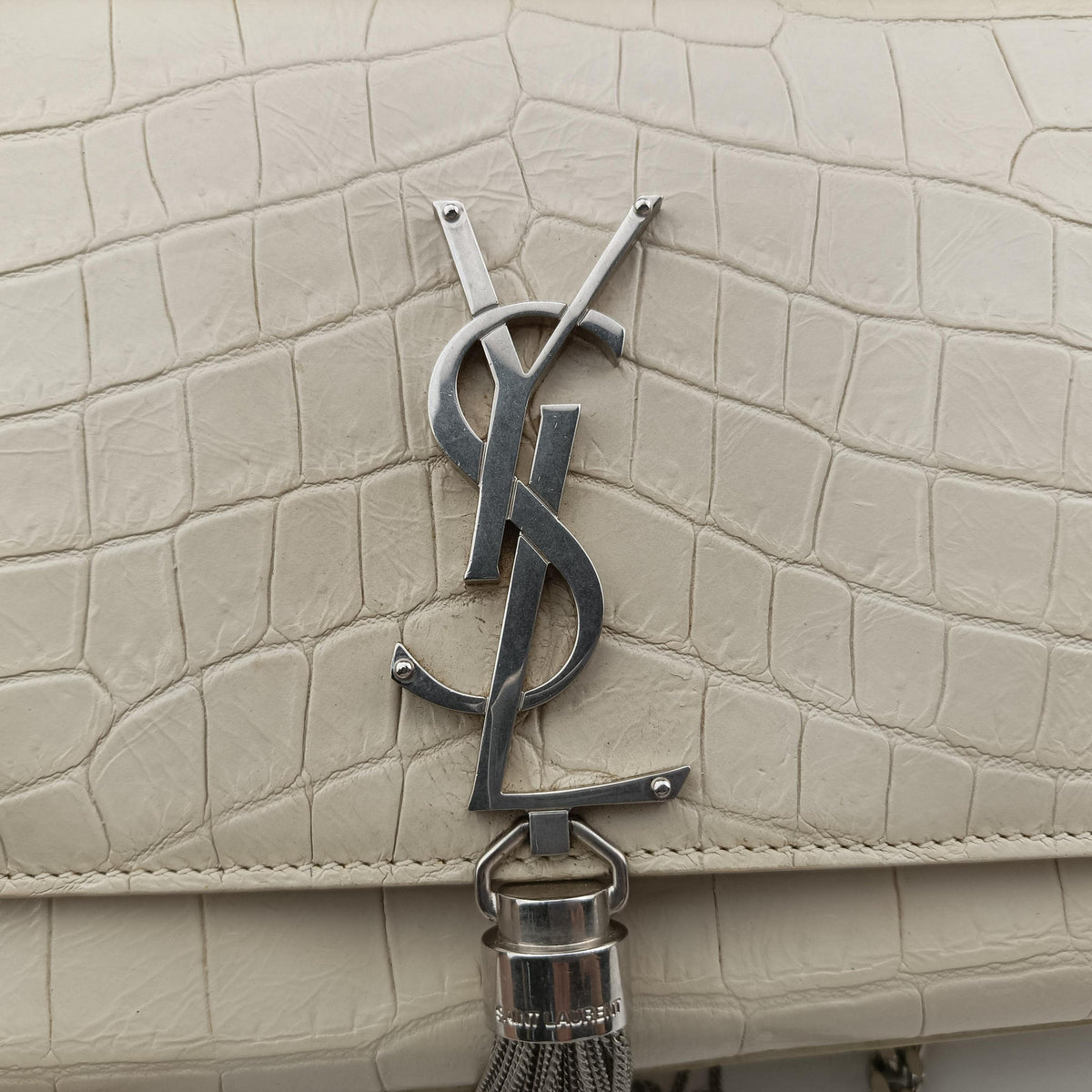 Pre-owned Yves Saint Laurent KATE Beige Leather 354119 shoulderbag | stylenewstar