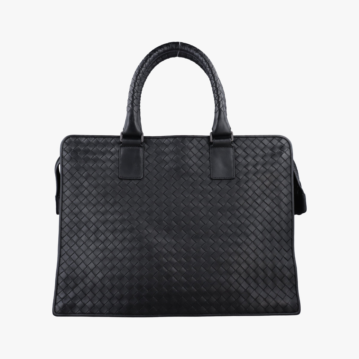 Pre-owned Bottega Veneta Intrecciato Black lambskin  handbag | stylenewstar