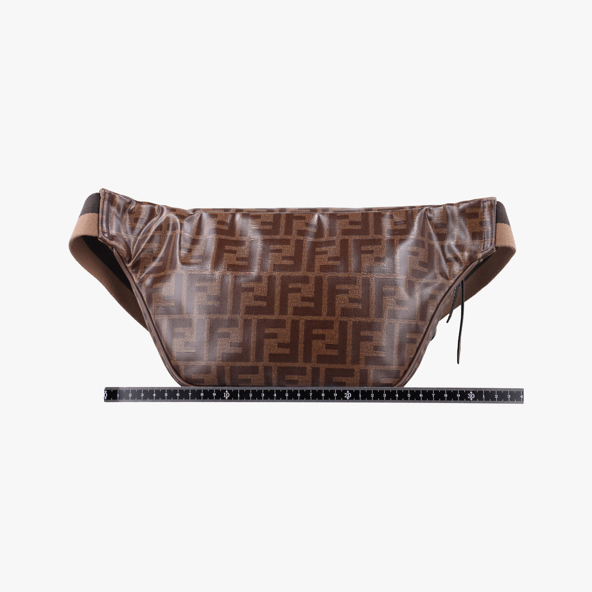 Pre-owned Fendi Fila Collaboration Zucca Pattern Logomania Brown PVC coated canvas 7VA434 bum bag/waist bag | stylenewstar