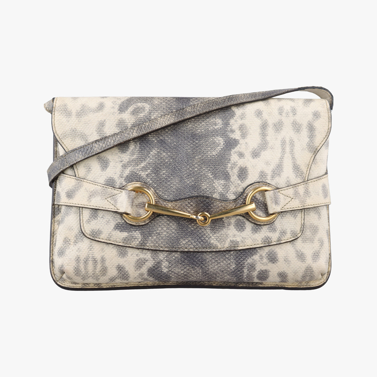 Pre-owned Gucci Bright Bit White×Gary Leather 317636 shoulderbag | stylenewstar