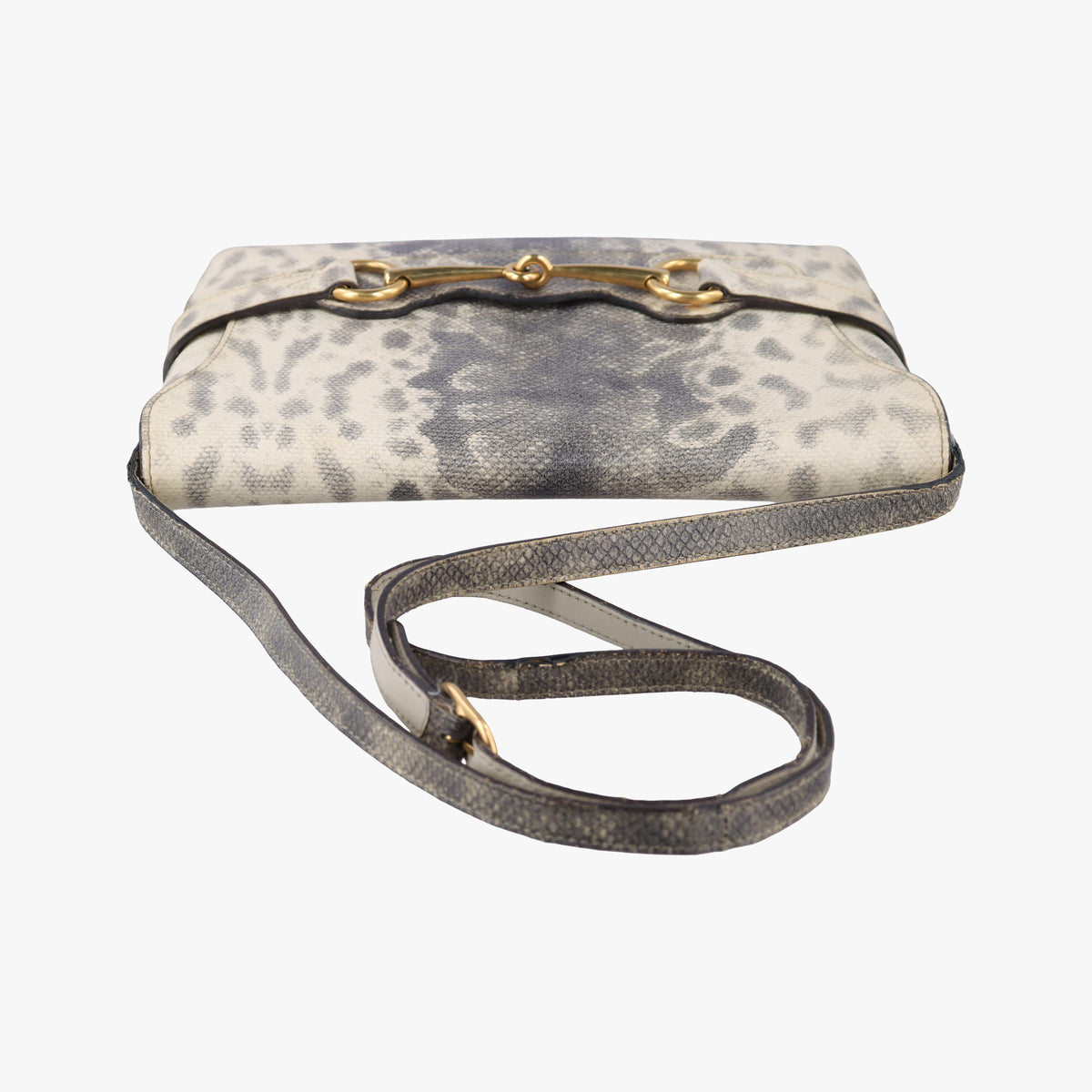 Pre-owned Gucci Bright Bit White×Gary Leather 317636 shoulderbag | stylenewstar