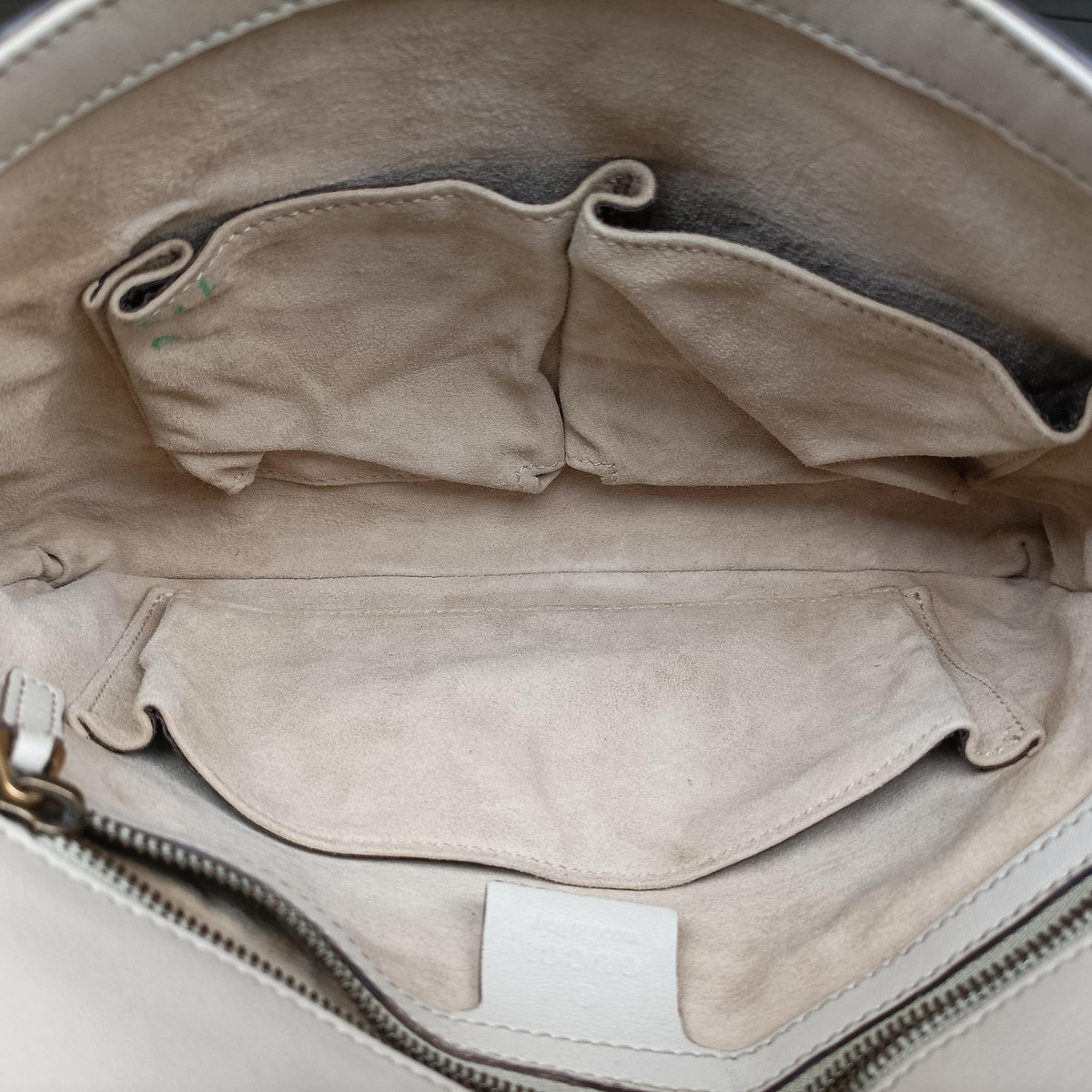 Pre-owned Gucci Bright Bit White×Gary Leather 317636 shoulderbag | stylenewstar