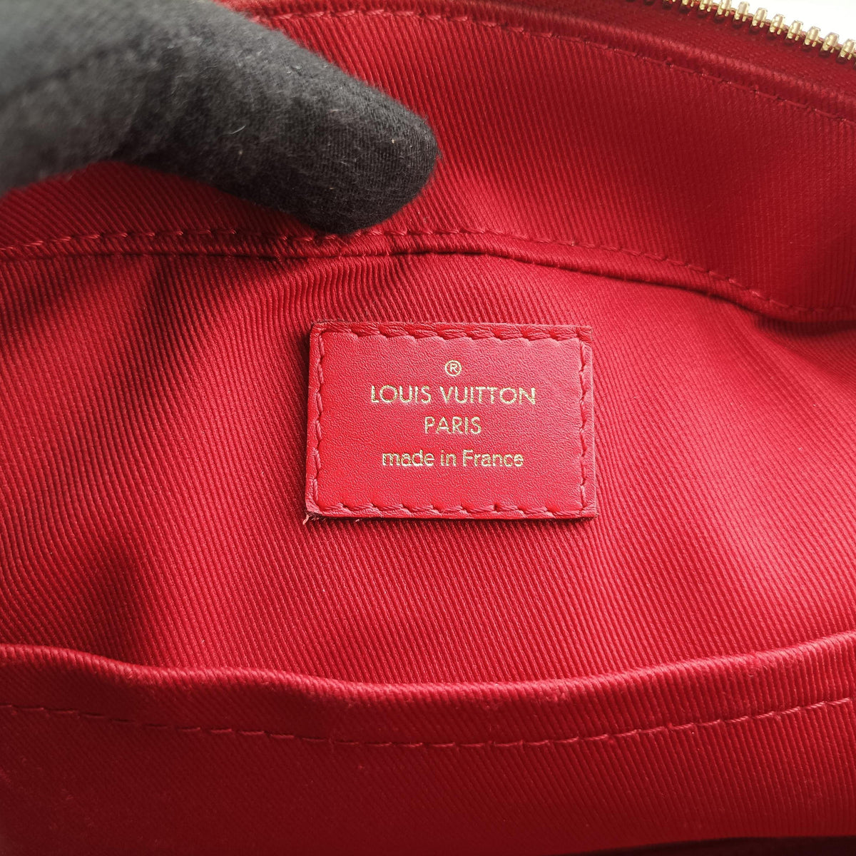 Pre-owned Louis Vuitton SAINTONGE brown×COQUELICOT Monogram Canvas×calf leather M43556 shoulderbag | stylenewstar